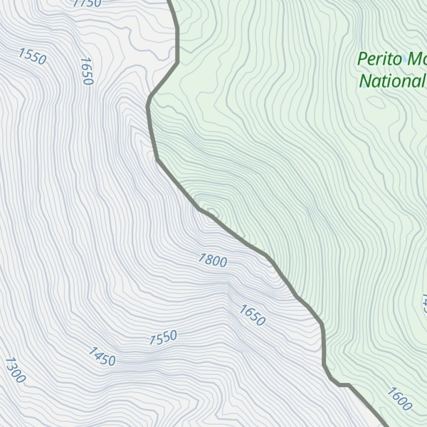 Map of Cerro Tres Hermanos Sur