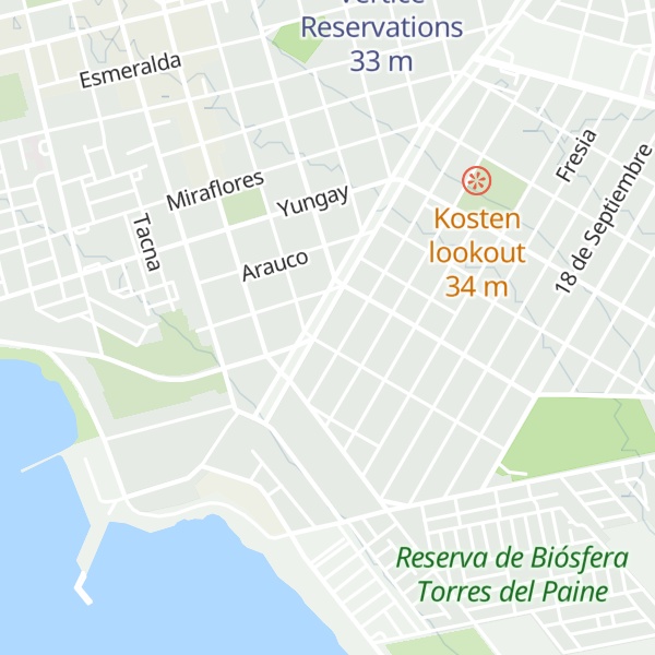 Map of Refugio Hoshken