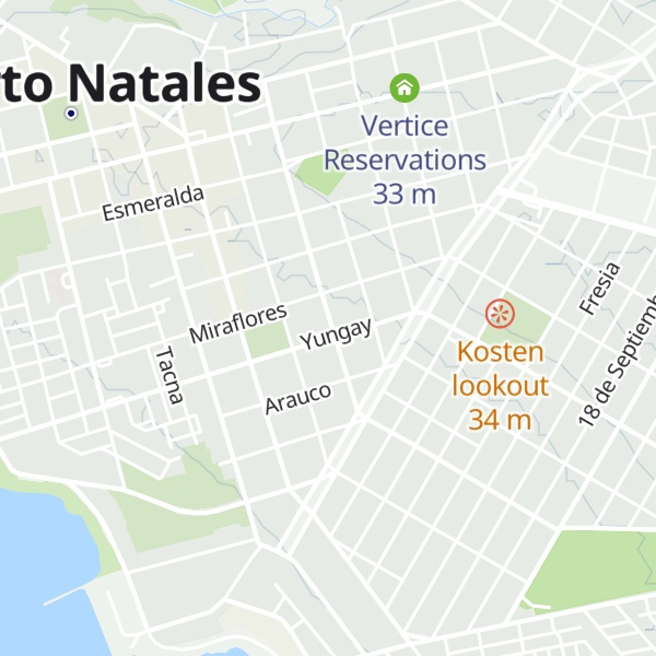 Map of Cabaña Galvarino, Natales