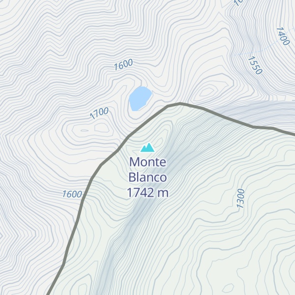 Map of Monte Blanco