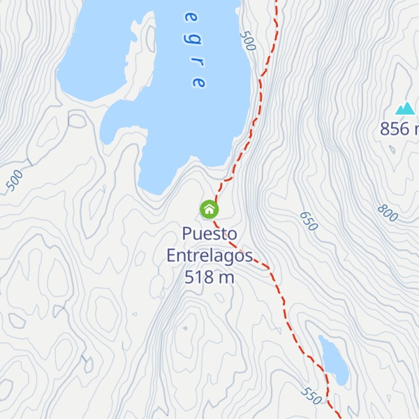 Map of Puesto Entrelagos
