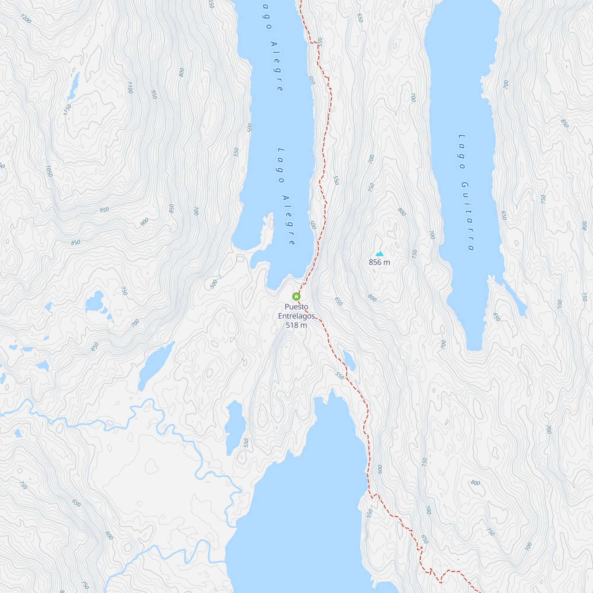 Puesto Entrelagos map