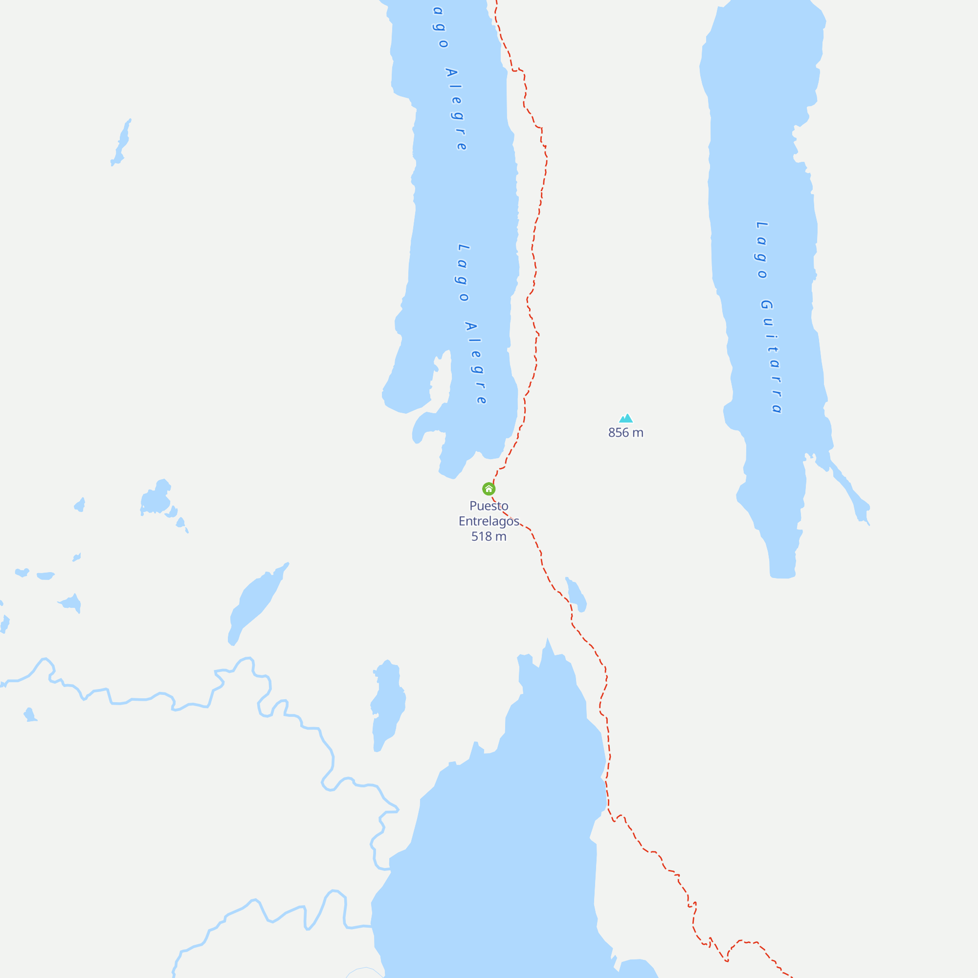 Puesto Entrelagos map
