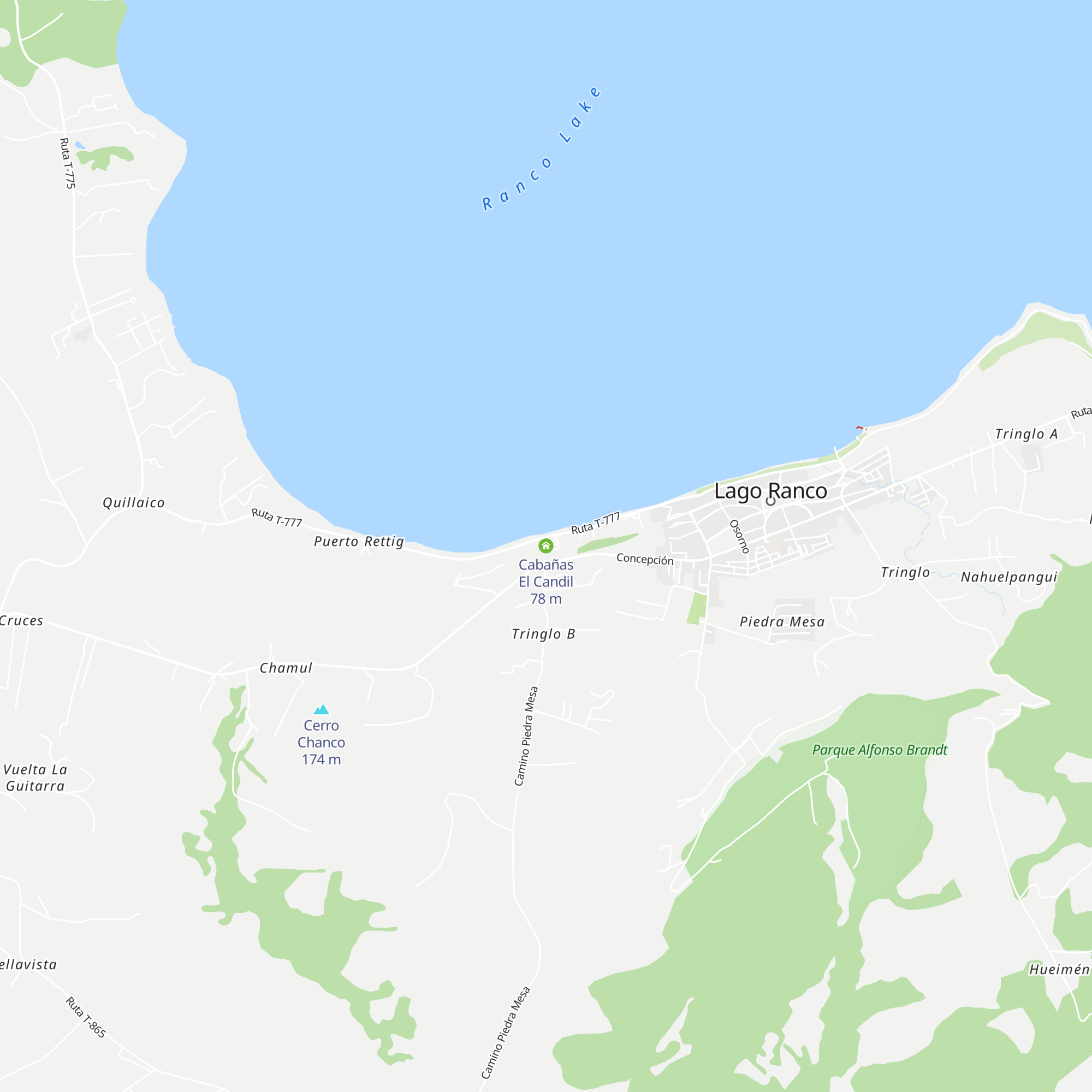 Cabañas El Candil map