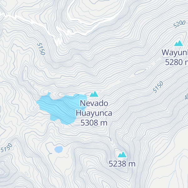 Map of Nevado Huayunca