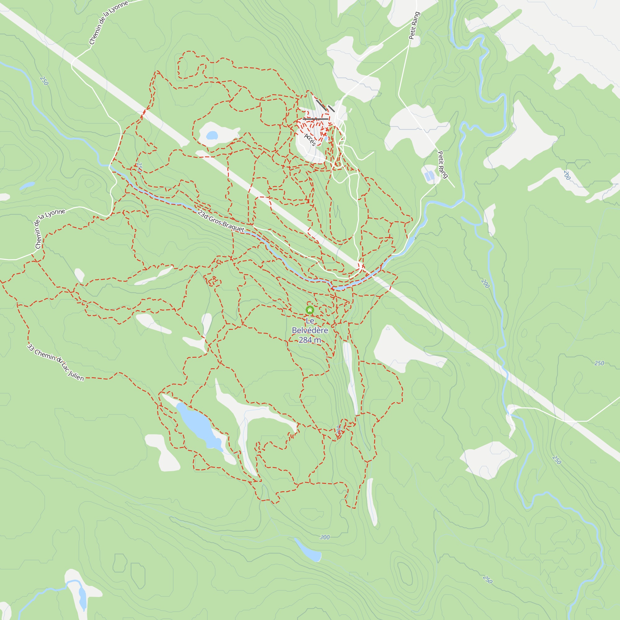Le Belvédère map
