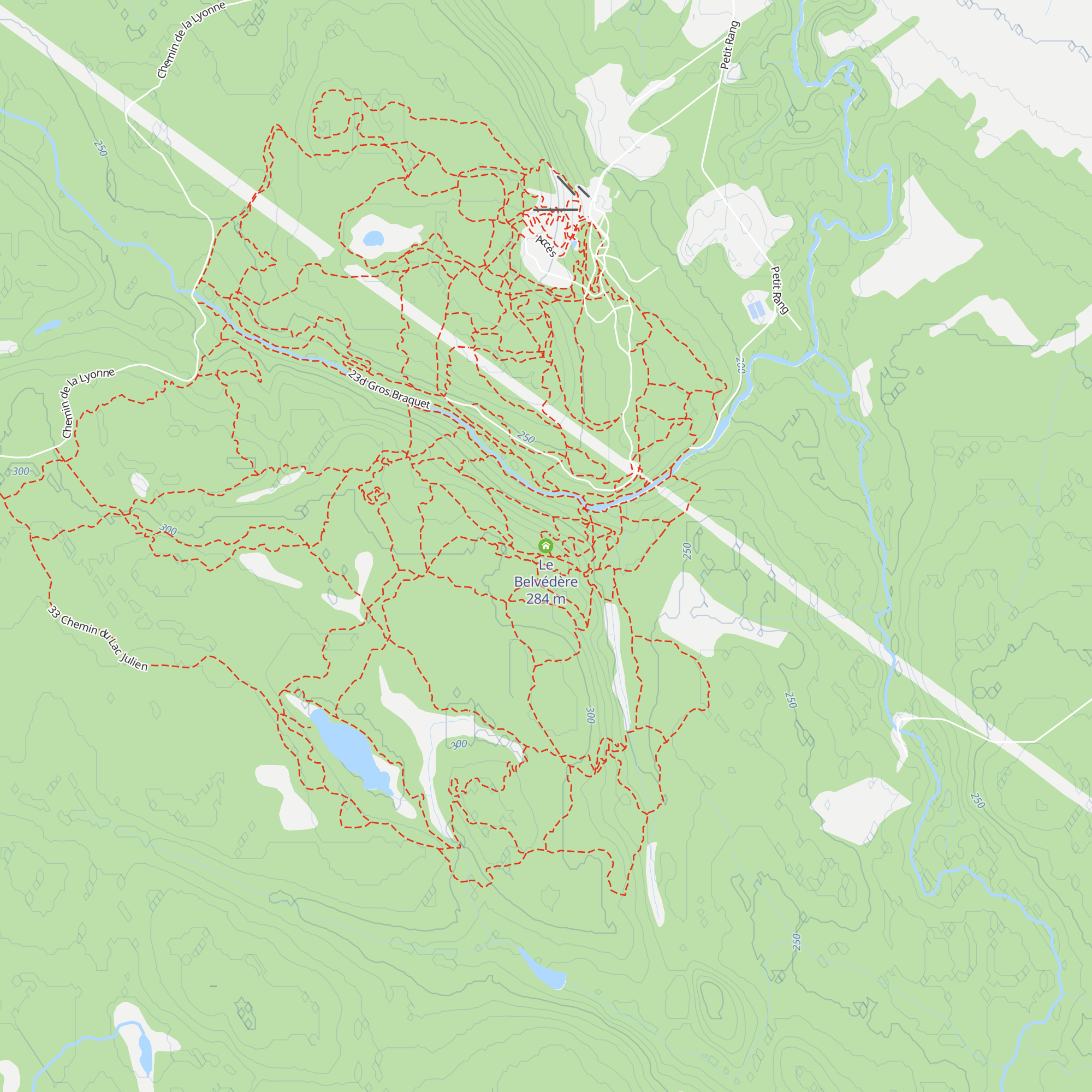 Le Belvédère map
