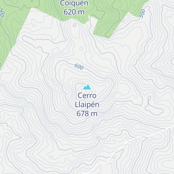 Map of Cerro Llaipén