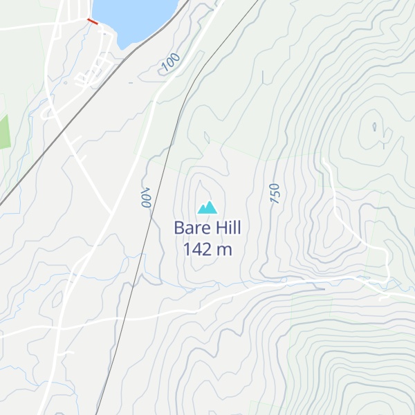 Map of Bare Hill