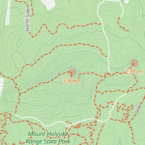 Map of Mount Norwottock