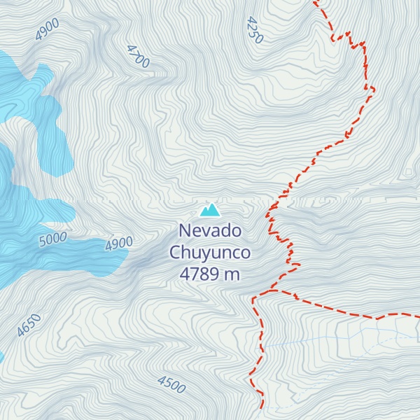 Map of Nevado Chuyunco