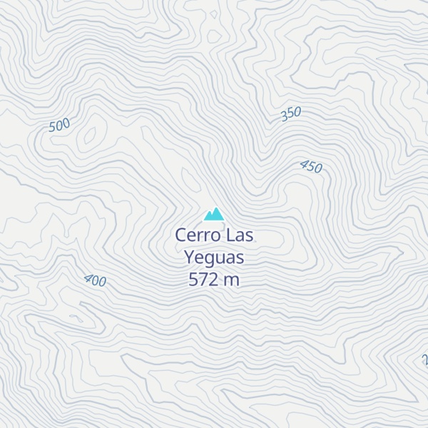 Map of Cerro Las Yeguas