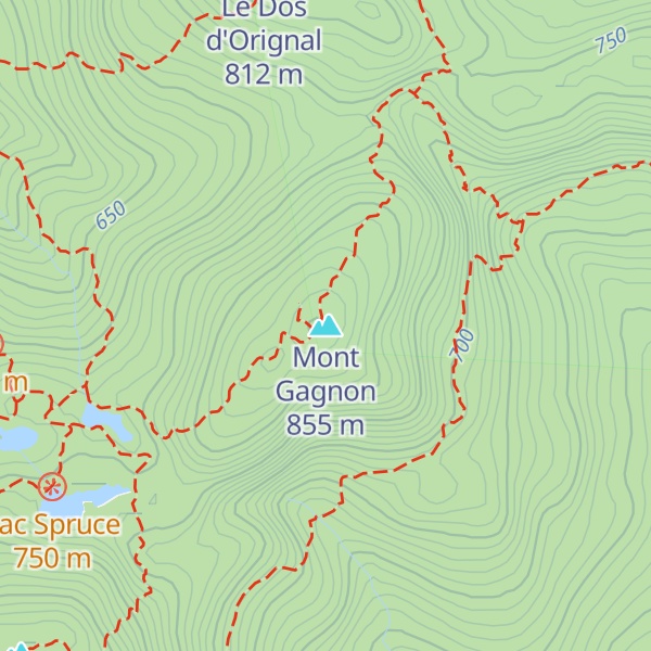 Map of Mont Gagnon
