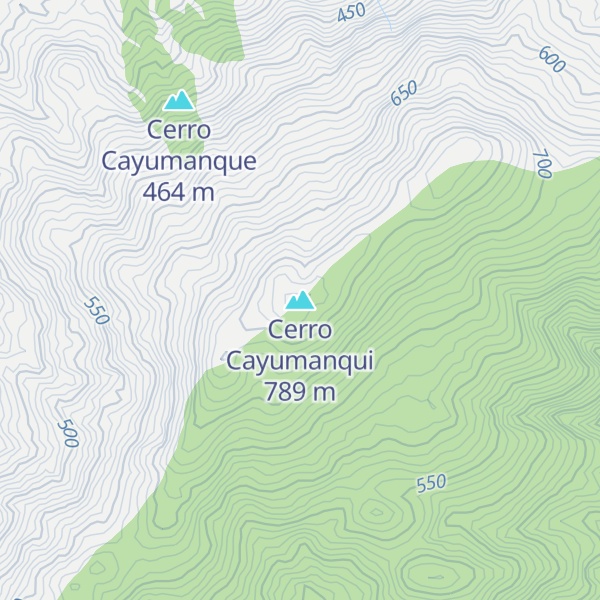 Map of Cerro Cayumanqui
