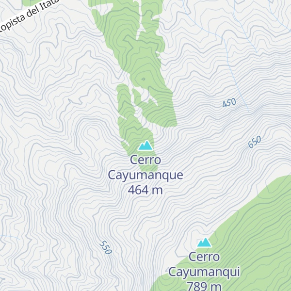 Map of Cerro Cayumanque