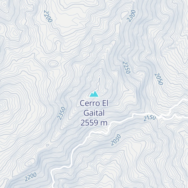 Map of Cerro El Gaital