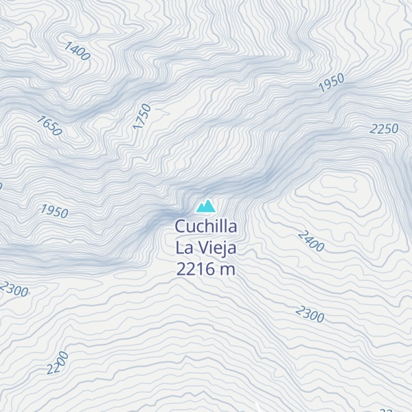 Map of Cuchilla La Vieja