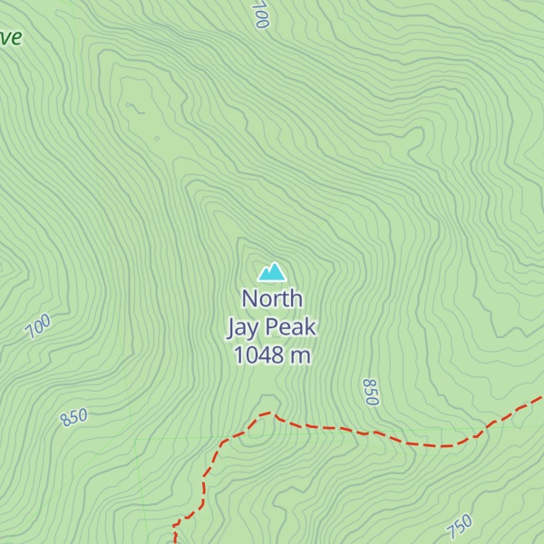 Map of North Jay Peak