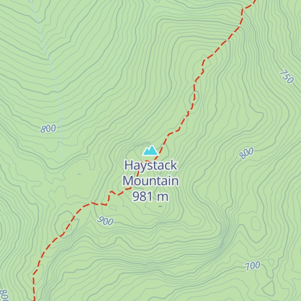 Map of Haystack Mountain