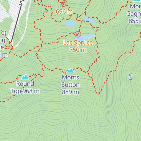 Map of Monts Sutton