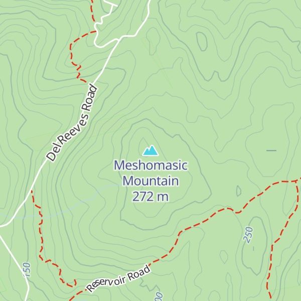 Map of Meshomasic Mountain