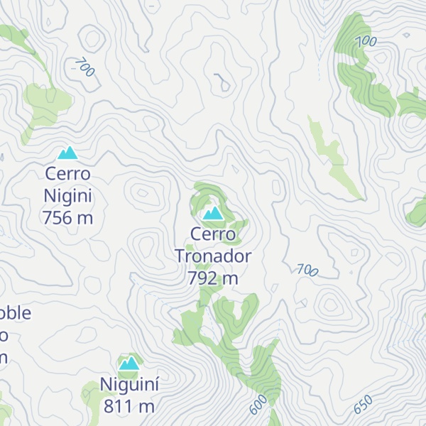 Map of Cerro Tronador