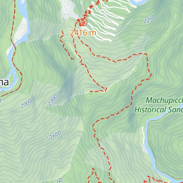 Map of Montaña Machupicchu