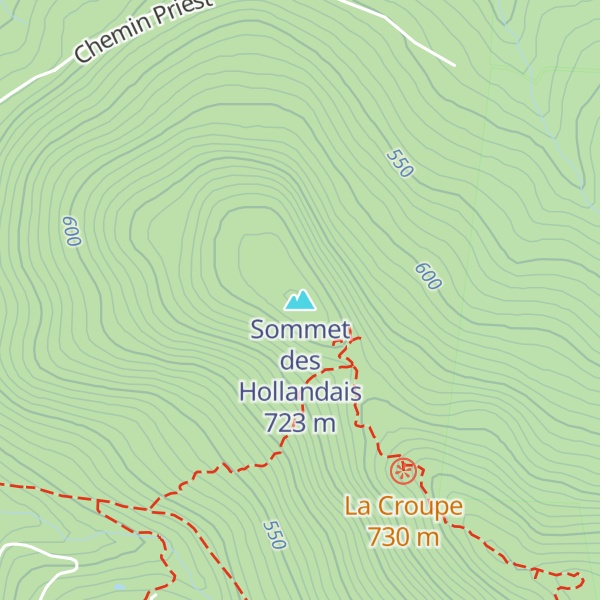 Map of Sommet des Hollandais