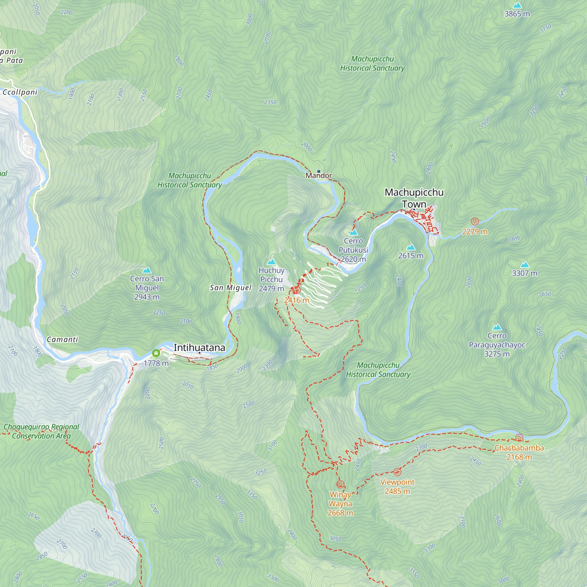 Machu Picchu Control map