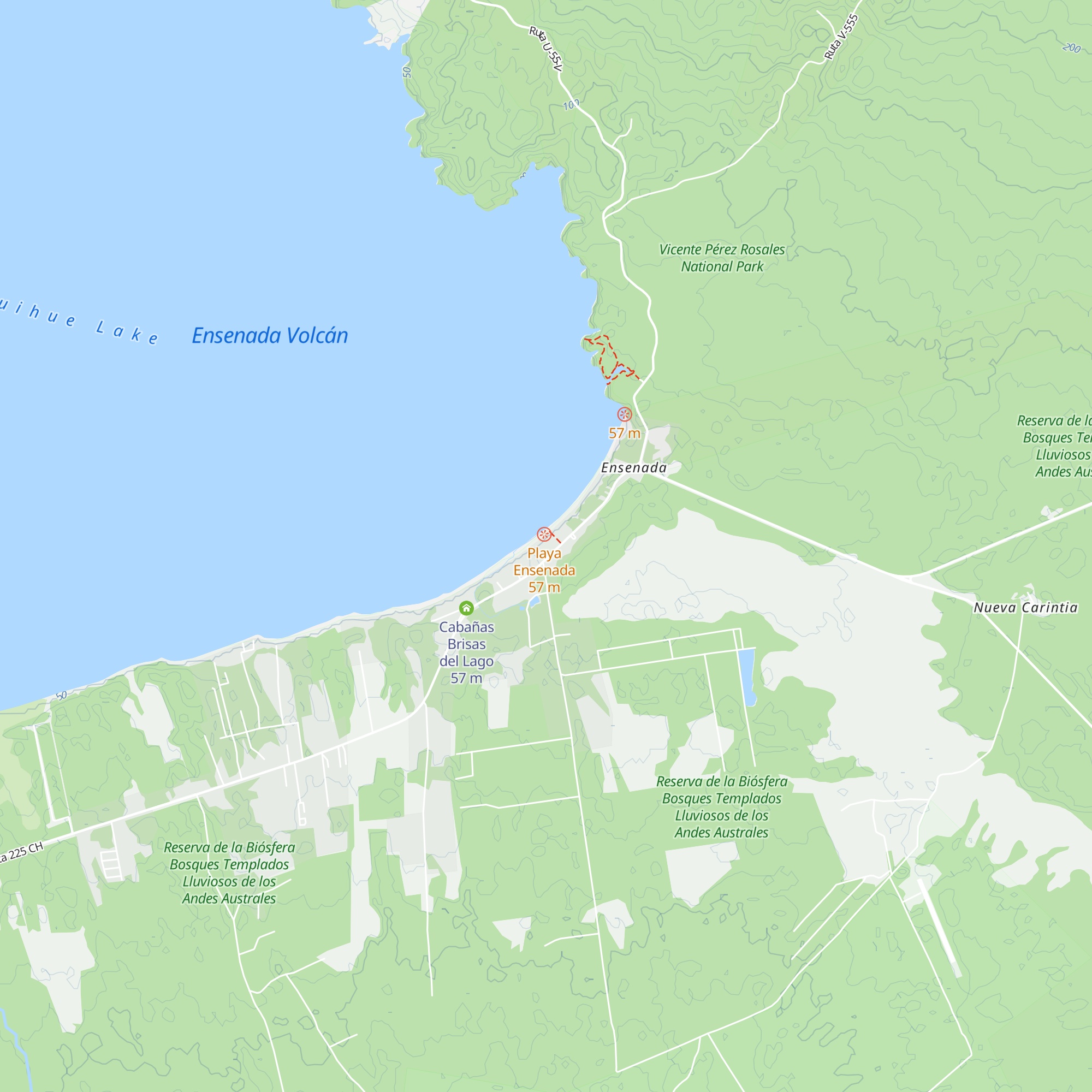 Cabañas Yeselly map