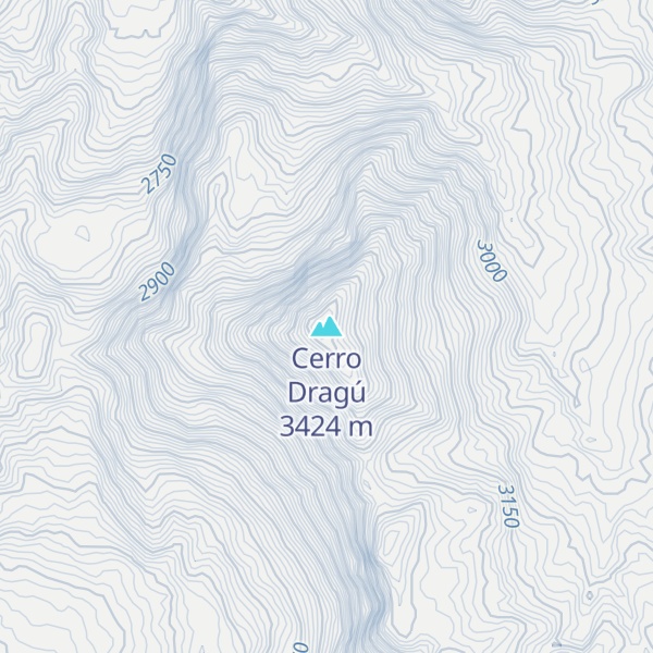 Map of Cerro Dragú