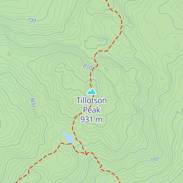 Map of Tillotson Peak