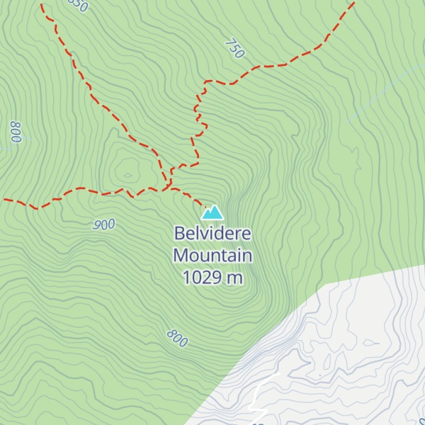 Map of Belvidere Mountain