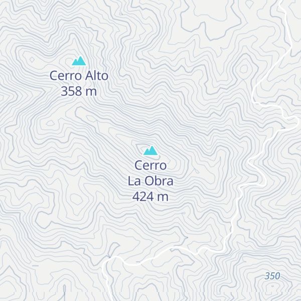 Map of Cerro La Obra