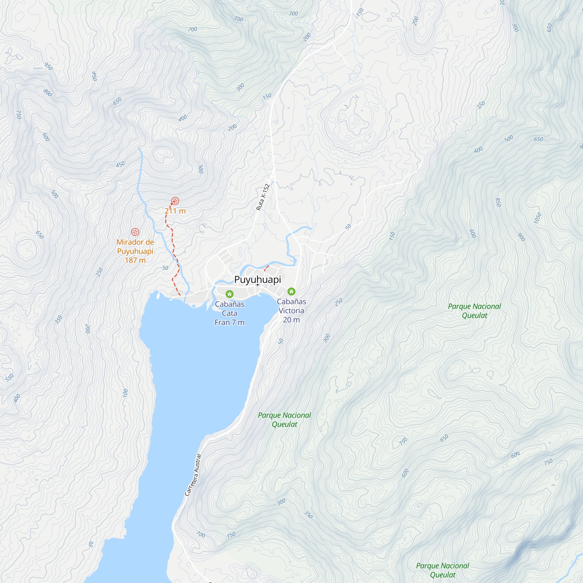Cabañas Victoria map