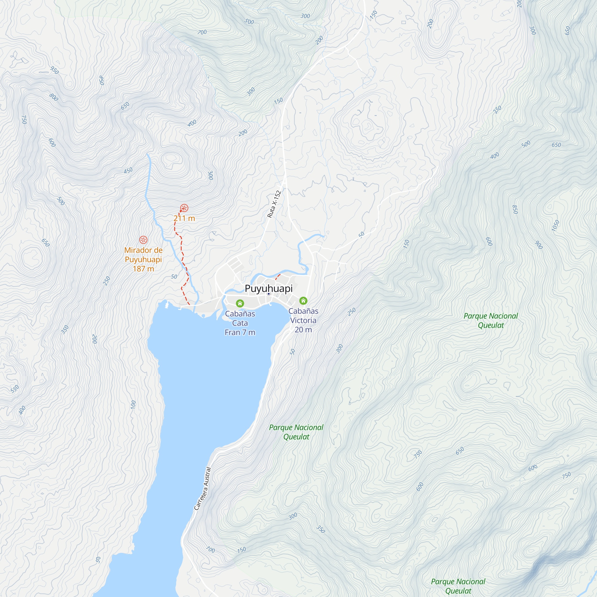 Cabañas Mateo puyuhuapi map