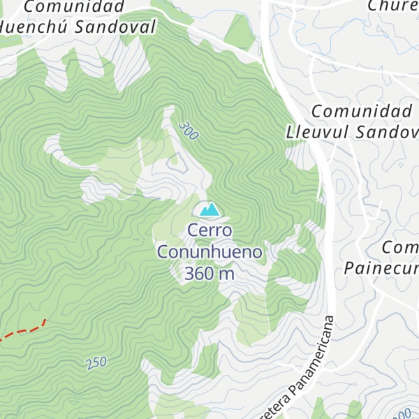Map of Cerro Conunhueno