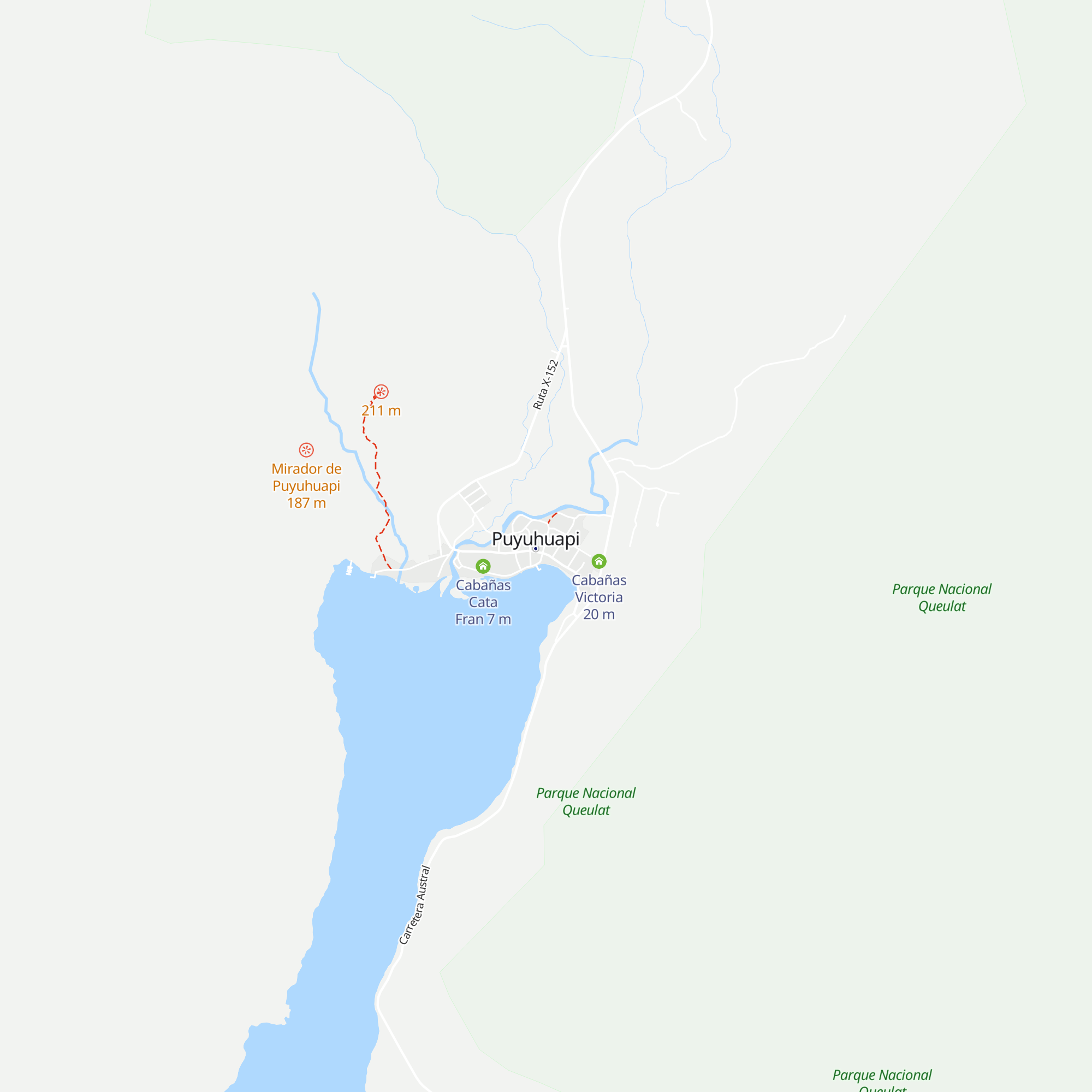 Cabañas El Canelo map