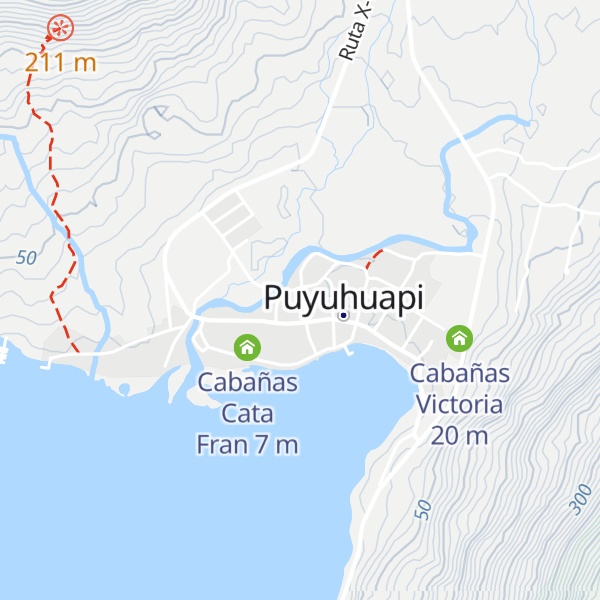 Map of Cabañas Río Pascua