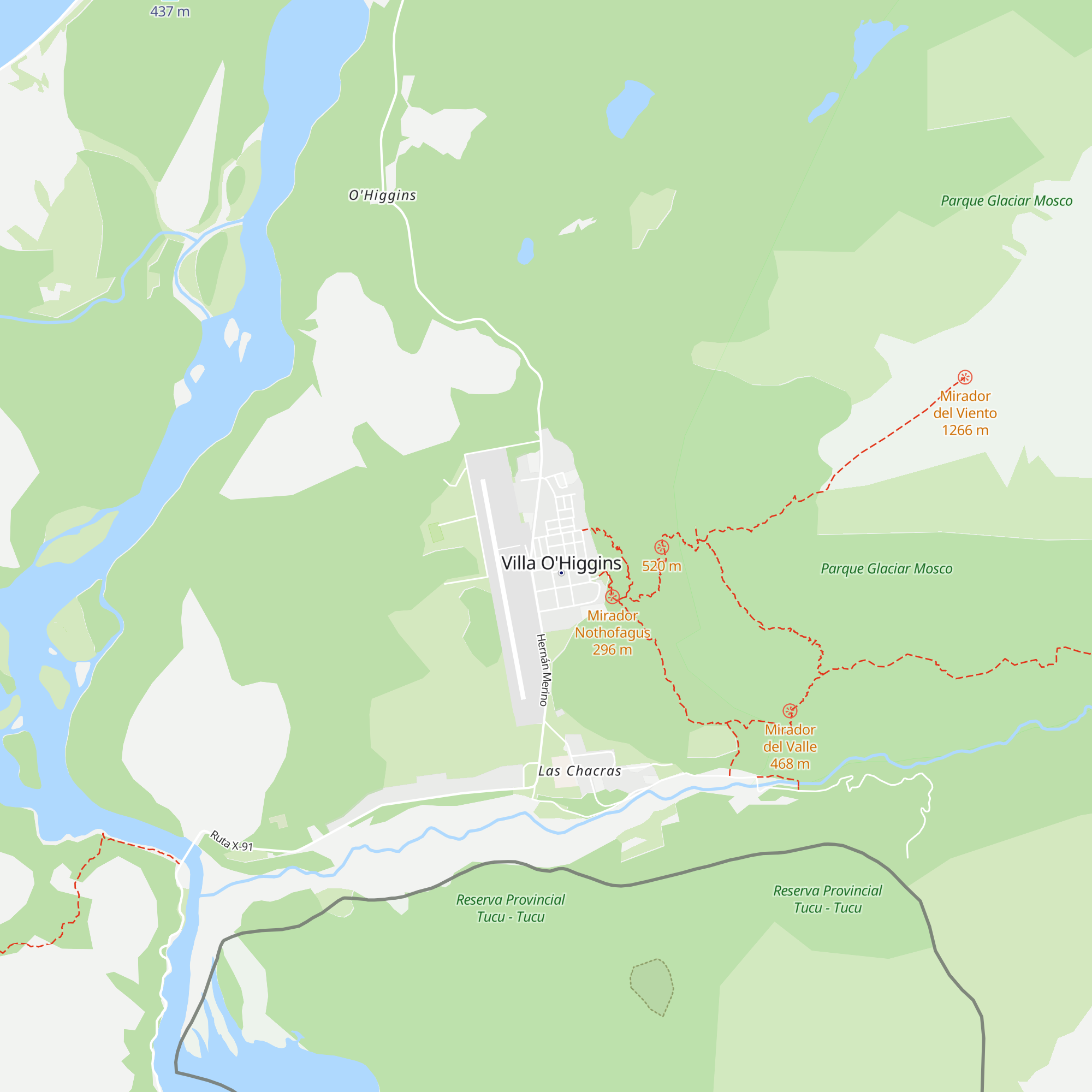 Cabañas San Gabriel map