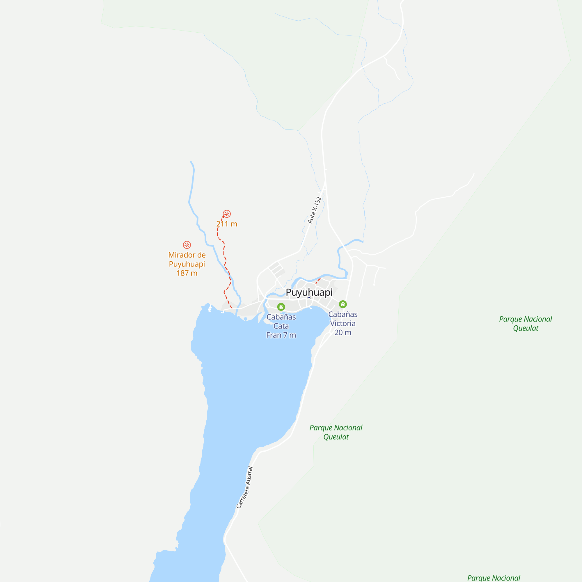 Cabañas Anais map