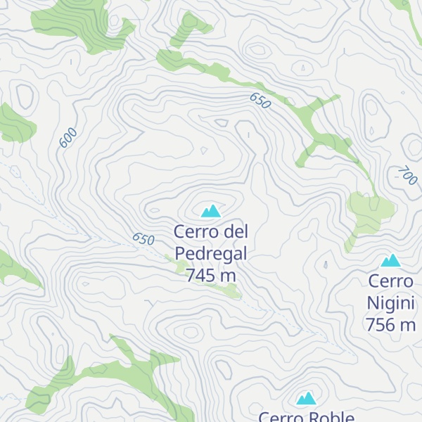 Map of Cerro del Pedregal