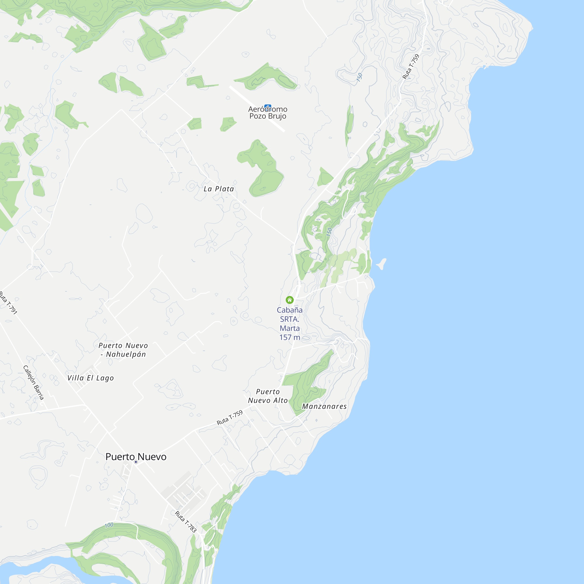 Cabañas Santa Marta map
