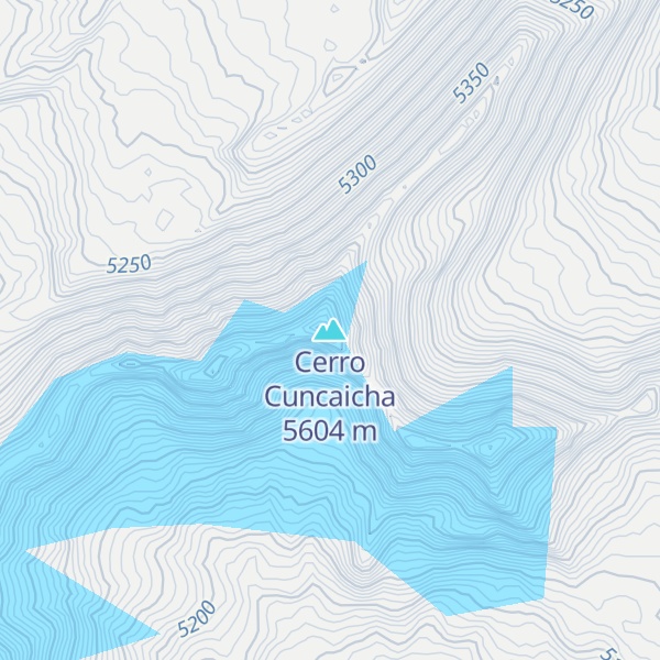 Map of Cerro Cuncaicha