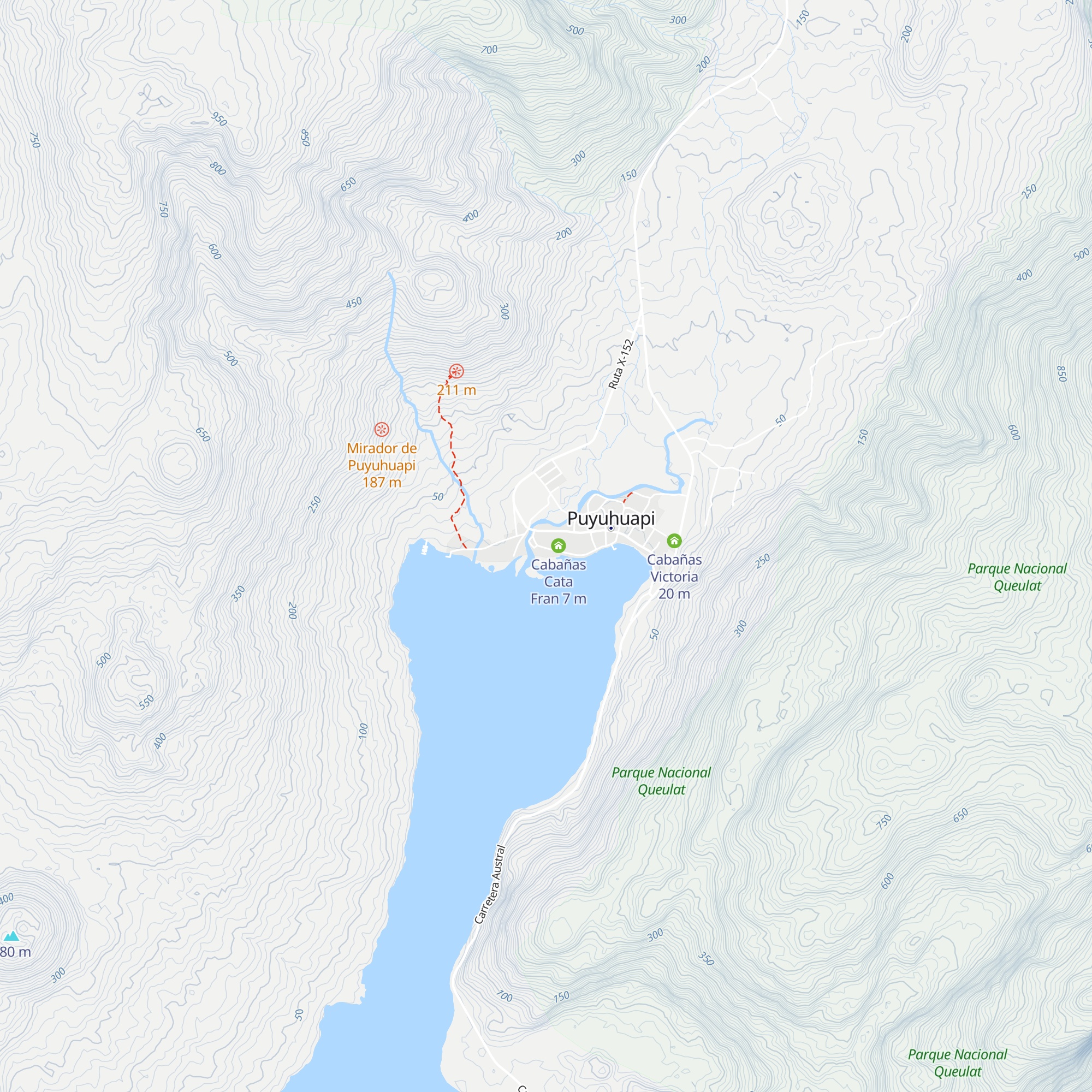 Cabañas Rutas del Sur map