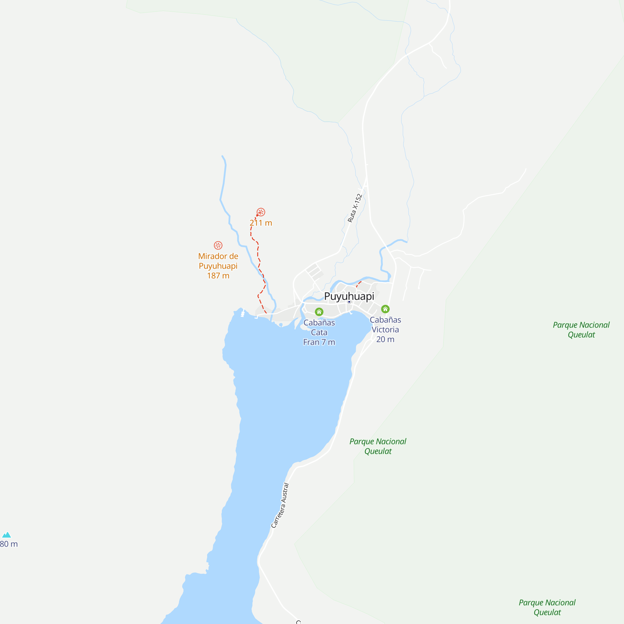Cabañas Rutas del Sur map