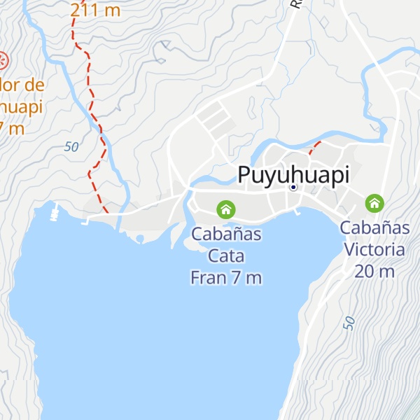 Map of Cabañas Rutas del Sur
