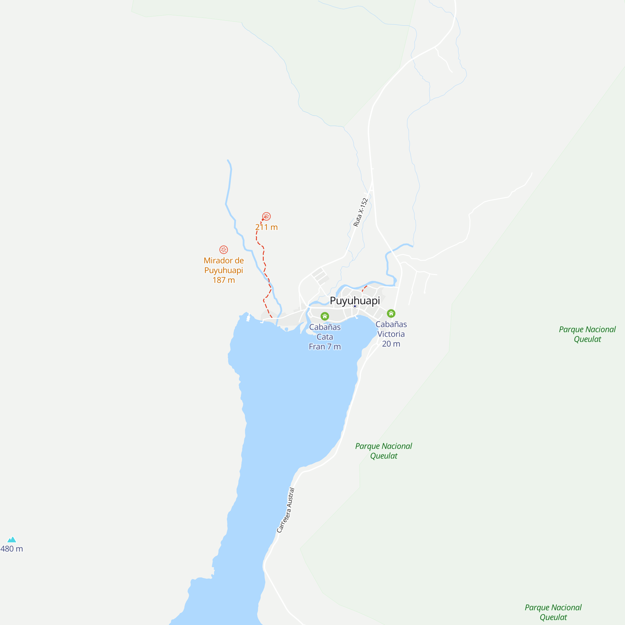 Cabañas Ninoska map