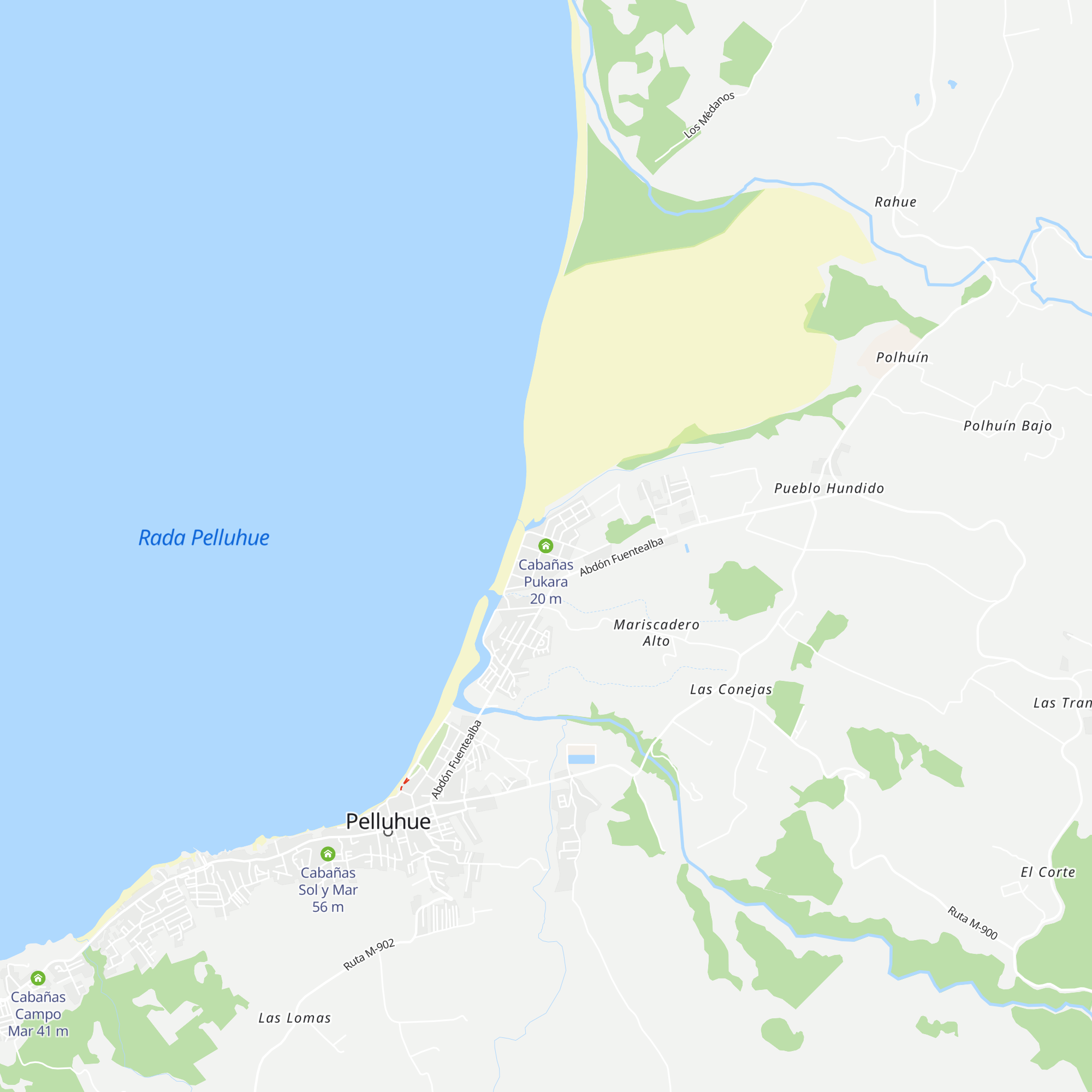 Cabañas Pukara map