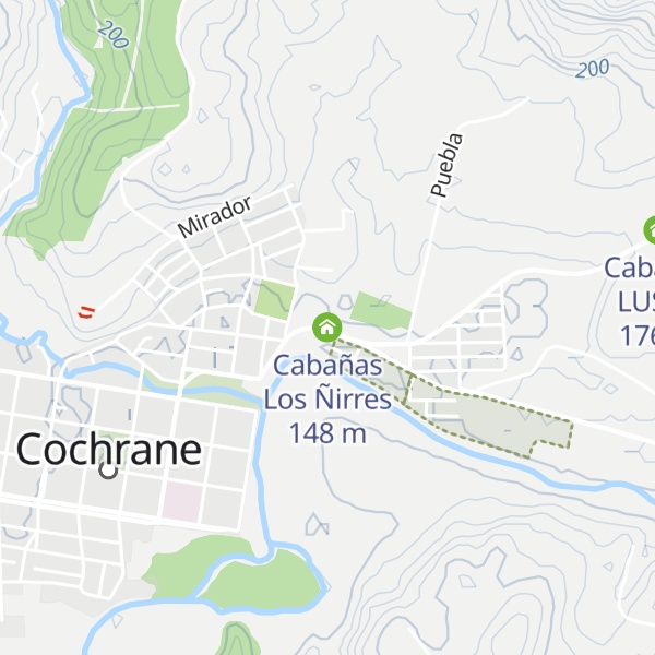 Map of Cabañas Los Ñirres